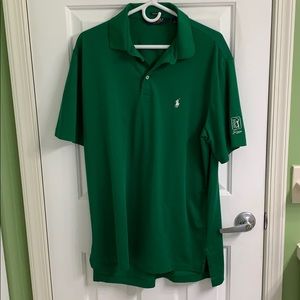 Men’s green Polo short sleeve size large.
